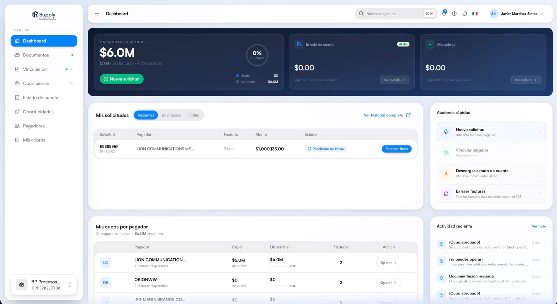 Plataforma digital de factoring de Velocifactor